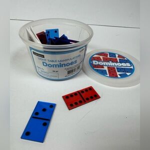 Lakeshore Light Table Manipulatives Dominoes - Red and Blue